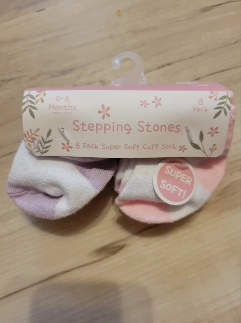 Kids 8-Pack Pink & Purple Baby Socks